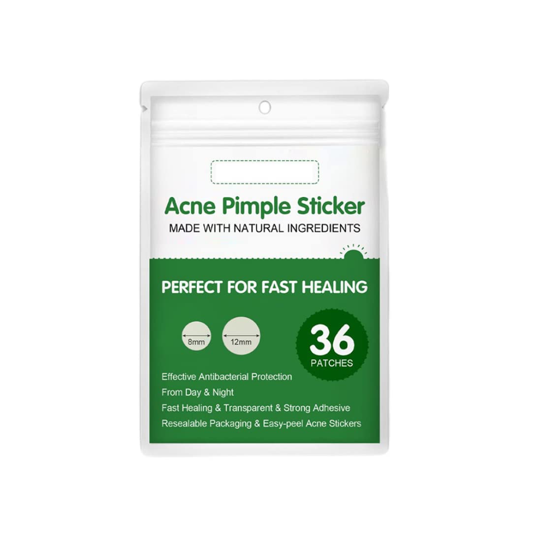 Acne Patches Invisible Makeup Absorbent Acne Patch Spot Pimple Absorbing Hydrocolloid Stickers Acne Cover Face Care Patch 36PCS