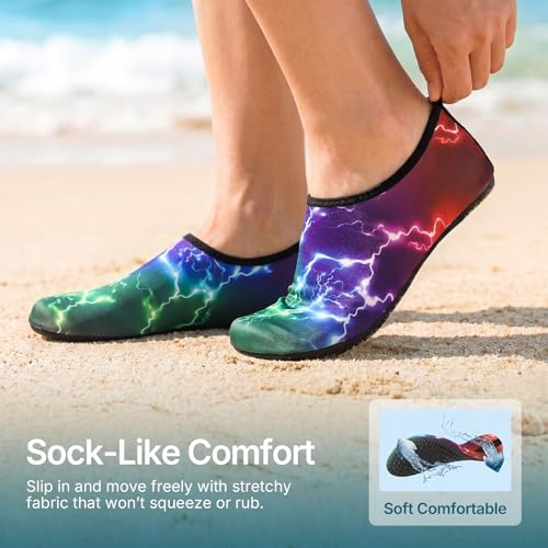 Image of Water Shoes for Women Men Quick-Dry Aqua Socks Swim Beach Outfits Barefoot | Yoga Exercise Wear Sport Accessories Pool Camping Must Haves River Hiking Youth Adult