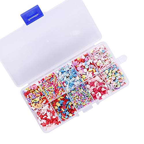 Unedible Fake Candy Sweets Sugar Sprinkles - 10 Packs Of Colorful Ice Sprinkles Decorations For Slime Kit Diy Cake Dessert Simulation Food (Color A) #TOP1