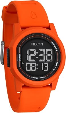 NIXON Disk A1370-100m Water Resistant Mens Digital Watch | 39mm Watch Face, 20mm Silicone Band