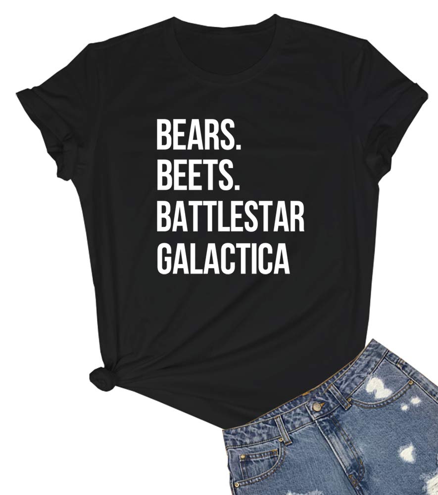 Women Bears Beets Cute Graphic Tee Shirts(Gift Ideas)