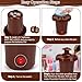 5oz Mini Chocolate Fountain with 10Forks,2-Tier Mini Chocolate Dipping Machine for Use with Chocolate Syrup Only, fit for Parties,Daily Use, Powered by 4 x C Batteries(Not Included) (Coffee)