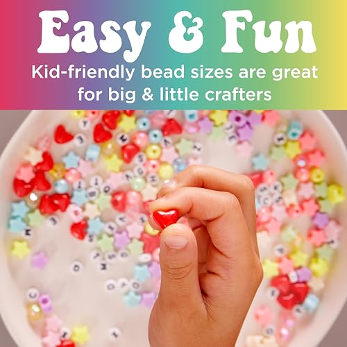 Creativity for Kids Rainbow Bead Jar Jewelry Making Kit: Makes 40+ Friendship Bracelets, DIY Crafts for Girls, Great Summer Activities for Kids (Ages 6+) - Image 7