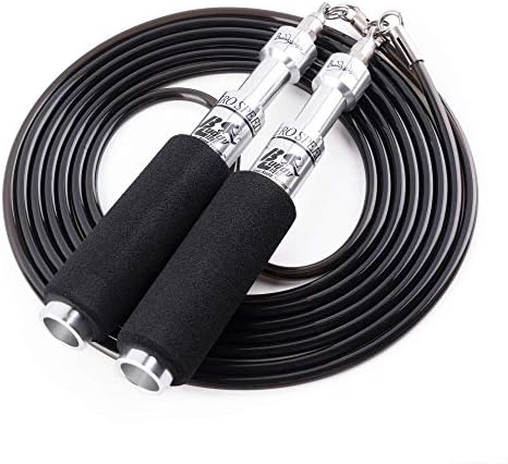 Buddy Lee Jump Ropes Aero Speed Silver Original Ball Bearing Jump Rope, 6” Aluminum Jump Rope Handles. Perfect Jump Rope for Fitness, CrossFit Gym, Endurance Jumping, Double Unders & Extreme Jumping