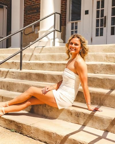 2025 Corset Strapless Short Homecoming Dress for Teens Satin Asymmetrical Draped Sash Sexy Mini Prom Dresses4