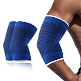Coderas para Tendinitis y Epicondilitis-Banda de Compresión-Codera Elástica Articulaciones-Codera ideal para Gym y Deporte-2 uds (Azul)