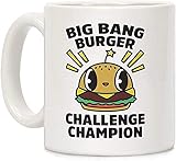KJKL Kaffeetasse Teetasse Big Bang Burger Herausforderung Champion Weiß 11 Unzen Keramik Kaffeetasse