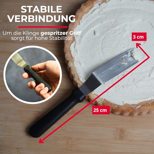 Foto von Westmark Profi-Winkelpalette/Konditorenmesser, Gewinkelt, Flexibel, Klingenmaß: 3 x 10 cm, Länge: 25 cm, Rostfreier Edelstahl/Kunststoff, Master Line, Schwarz/Silber, 31252270