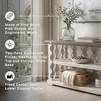 Signature Design by Ashley Sofa Console Table, Farmhouse, Gray/White — image 8