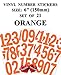 party-decor 2 x set di 21 numeri arancioni da 15,2 cm – adesivi impermeabili in vinile resistenti – tagliati a forma di adesivo – dimensioni 150 mm