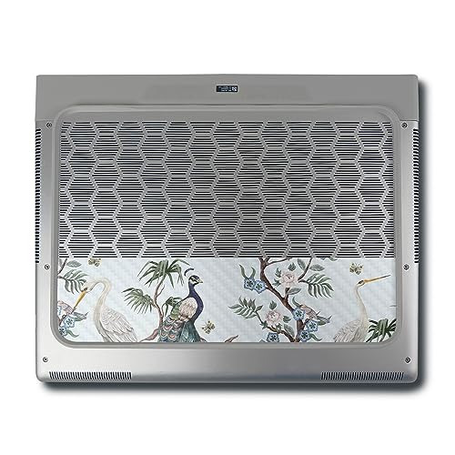 Image of MightySkins Carbon Fiber Skin Compatible with Alienware X16 R1 (2023) Full Wrap Kit - Chinoiserie Fabric | Protective, Durable Textured Carbon Fiber Finish | Easy to Apply | Made in The USA
