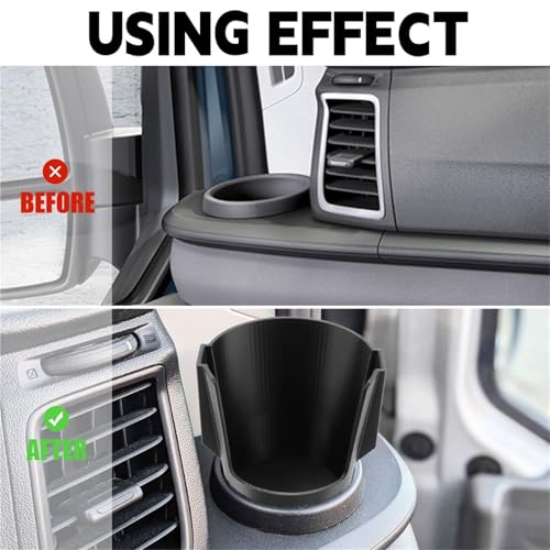 Support gobelet voiture pour Ford Transit et Custom 2013-2023 2-en-1 - 3