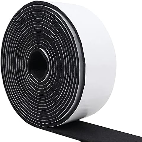 EMYVSVO DIY Self Adhesive Felt Tape 1.96 Inch x 14.7 Feet Felt Strips Roll Polyester Felt Tape for Furniture on Hardwood Floors, Reduce Noise(1 Pack, Black) Cover