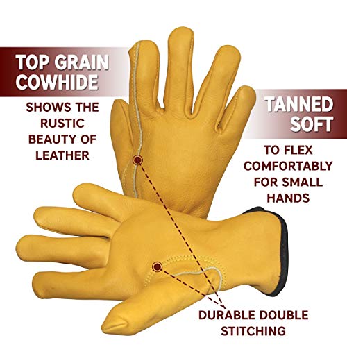 Suse's Kinder Youth Work Gloves Women Gardening Glove Leather (Xl Ages 12-14) #TOP2