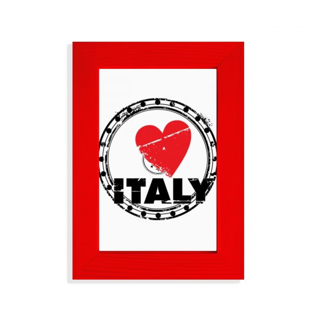 Cadre photo I Love Italy rouge cœur idée cadeau souvenir