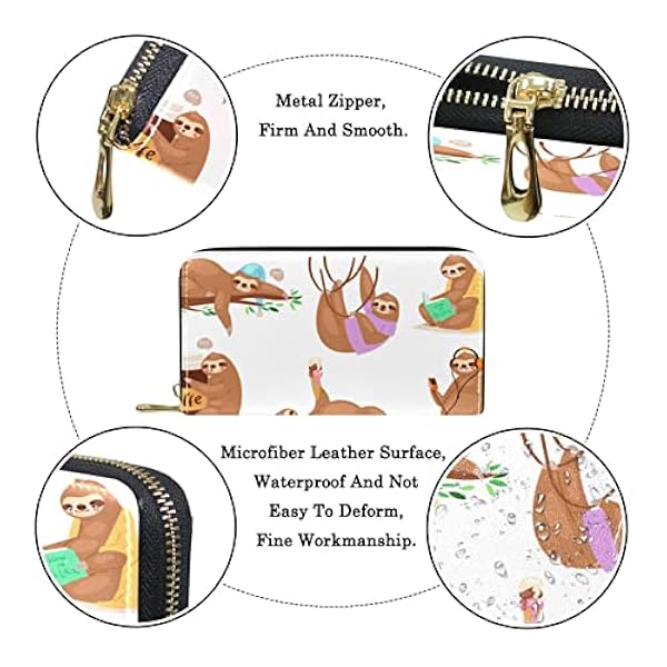 Plånböcker för kvinnor och män Korthållarväska,annan hållning sengångare,PU-läderförvaring Byt stor handväska