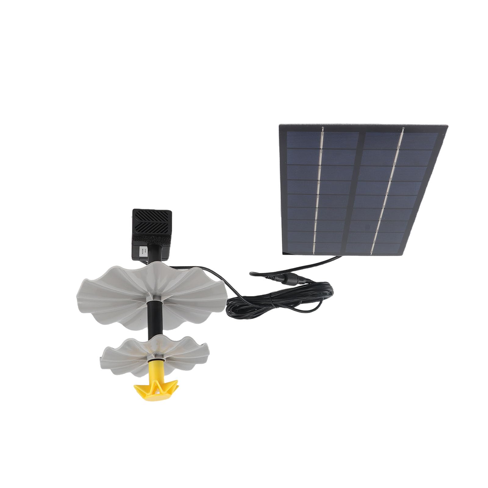 Fontana solare, 4W Altezza spray regolabile DC 4,5 a 10V Pompa fontana d'acqua solare durevole ABS plastica solare Fontana bagno per uccelli con 3 tubo di espansione