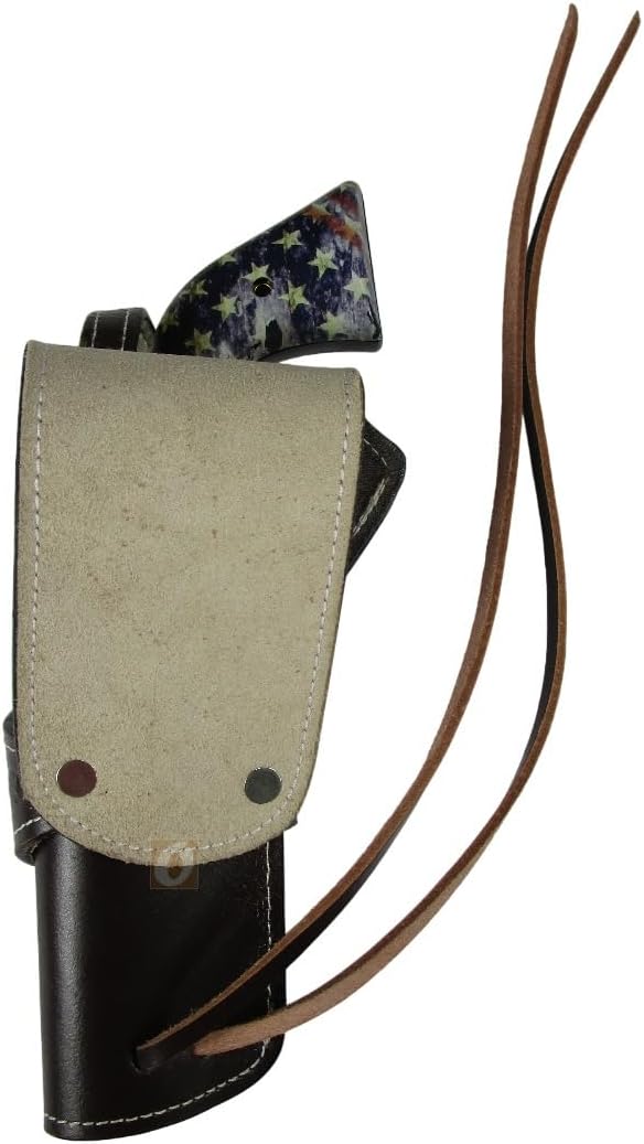 Leather Holster for Heritage Rough Rider .22 Revolver – Western OWB Belt Carry, Open Top Quick Draw, Open Bottom, Handmade Genuine Leather