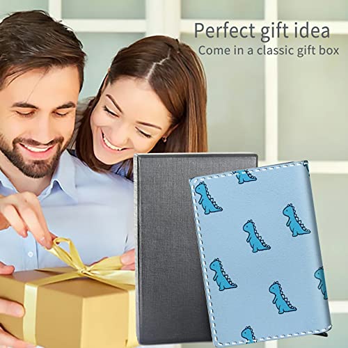 Dinosaur Smart Credit Card Holder Pop Up Wallet With Money Clip Leather Stainless Steel Slim Minimalist Pocket Sized Rfid Blocking Bifold Card Case For Men Women #TOP6