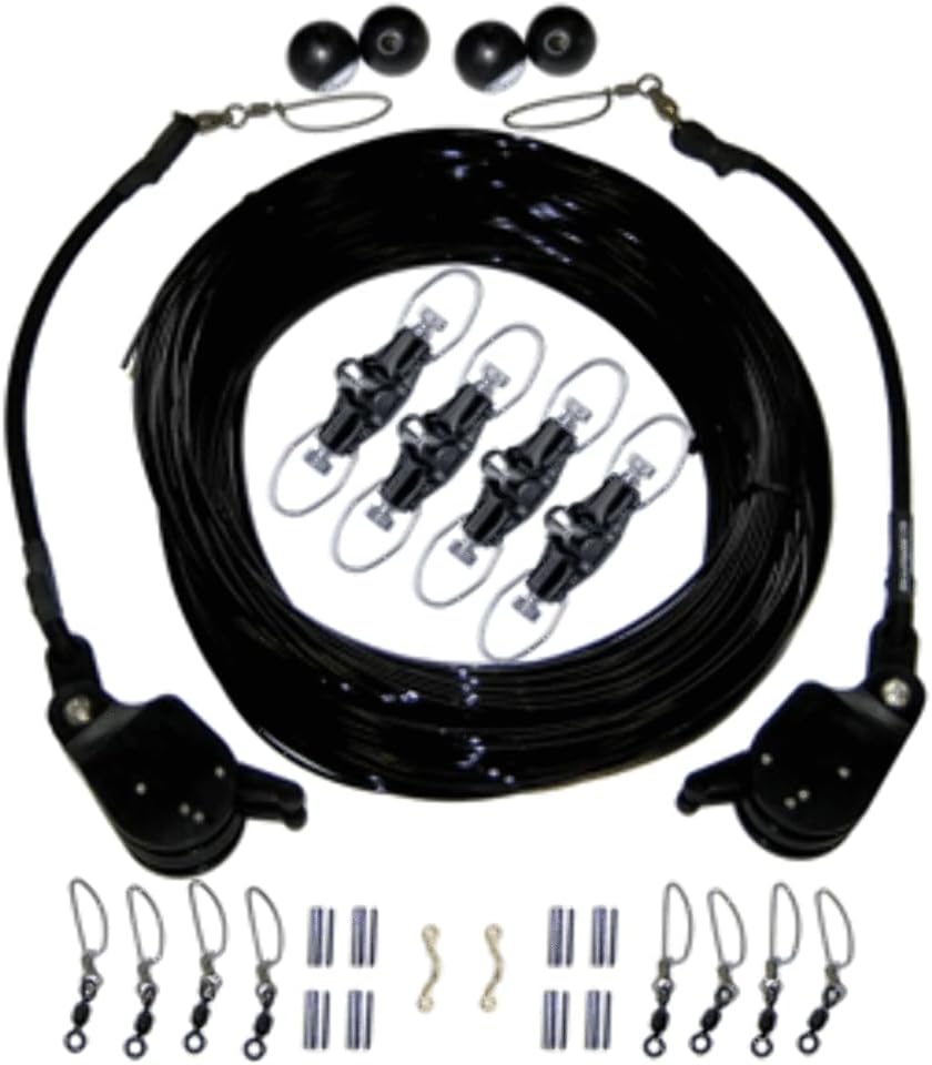 Rupp Double Rigging Kit w/Lok-Ups & Nok-Outs - 260' Black Mono