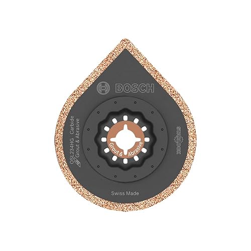 Vista 60 de Bosch OSL350CR6 Starlock Almohadilla de lijado oscilante multiherramienta de carburo 60 grano Delta