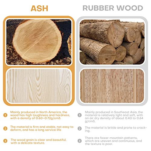 25.6" Bar Stools, Single, Cowhide Leather Woven Strips Counter Height Bar Stools, Fully-Assembled Counter Stools With Solid Ash Wood Frame, Retro Barstools For Dining Room, Kitchen Island, Brown #TOP6