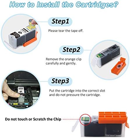 Tekmall Edible PGI-580 CLI-581 PGI-580XXL CLI-581XXL 580xl 581xl Edible Ink Cartridge for Pixma TS8150 TS8250 TS9150 TS8251 TS8151 TS8152 TS8252 TS9155 TR8550 TS6150 TS6350 TS6351 (PGBK/BK/C/M/Y)