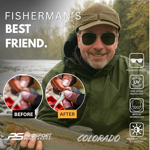 proSPORT Polarized Bifocal Reading Sunglasses for Men and Women. Near invisible line Reader Sunglasses. For Outdoor Reading, Driving and Sports3