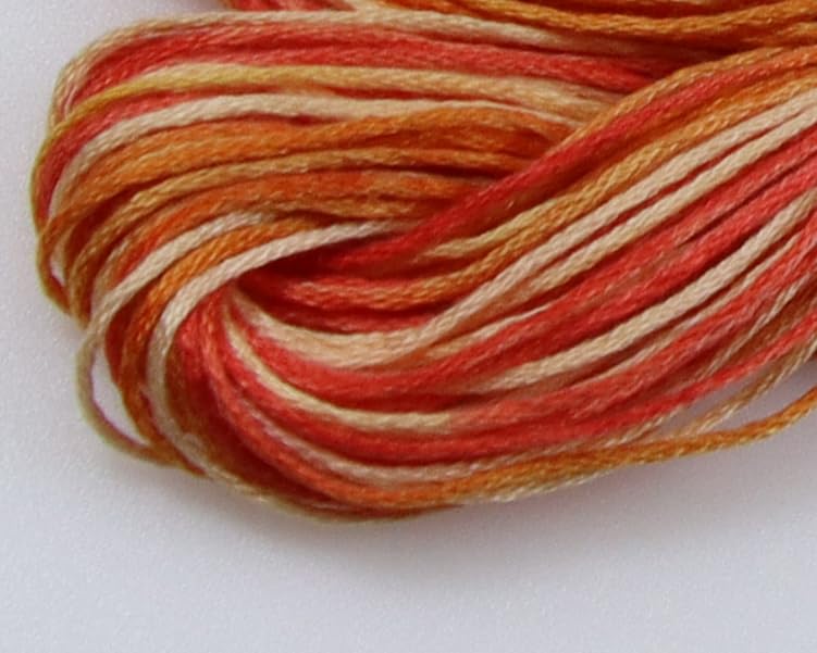 Image of KCS Big skeins of 25 Meters Size 25 Color Variegated Cross Stitch Stranded Threads,6 skeins,4120