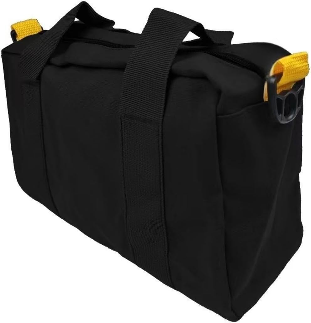 12 Inch Wide Mouth Tool Bag, Canvas Tool Bag, Heavy Duty Tool Storage Bag, Large Capacity Tool Tote Bag for Electricians, Power Tool Organizer Pouch, Tool Bags for Men (12 Inch)