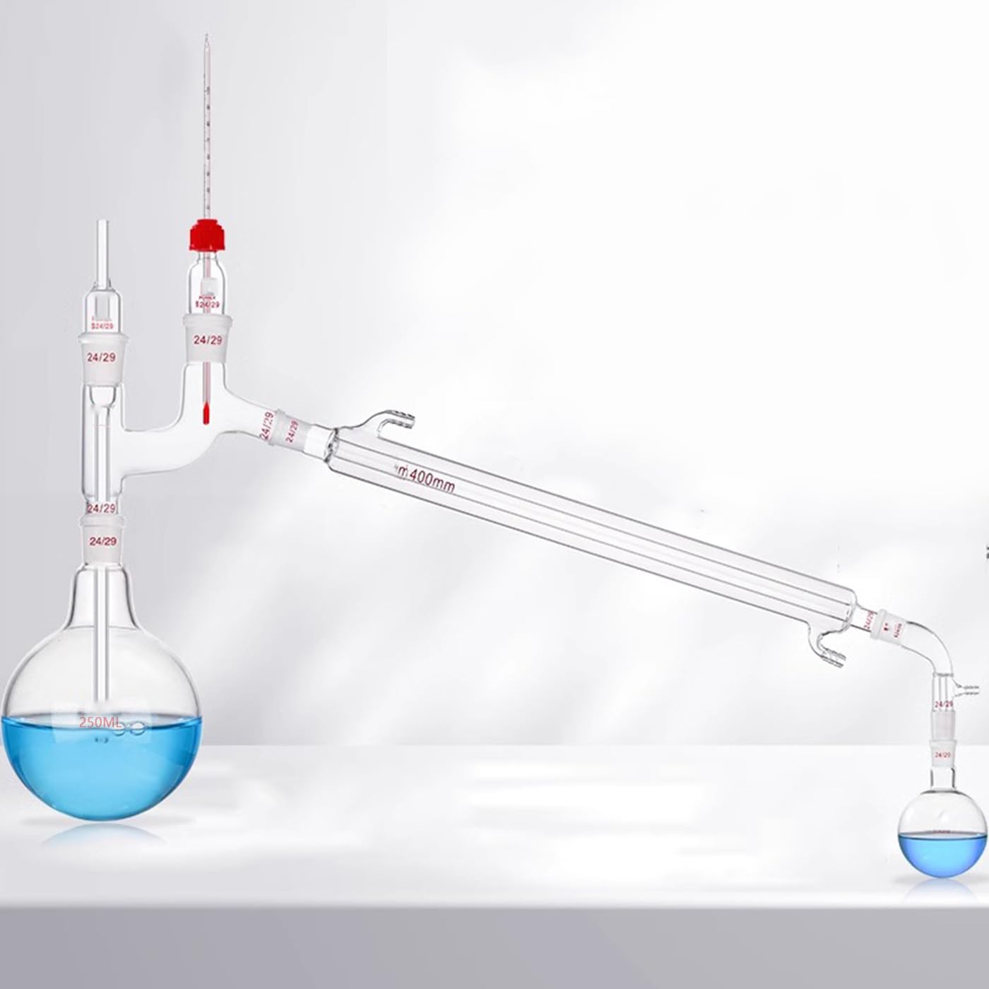 Kit De Destilación De Laboratorio, Aparato De Destilación a Presión Reducida, Componentes, 250 Ml/500 Ml/1000 Ml Juego Completo De Vidrio, Construcción De Vidrio Borosilicato De Altura Completa