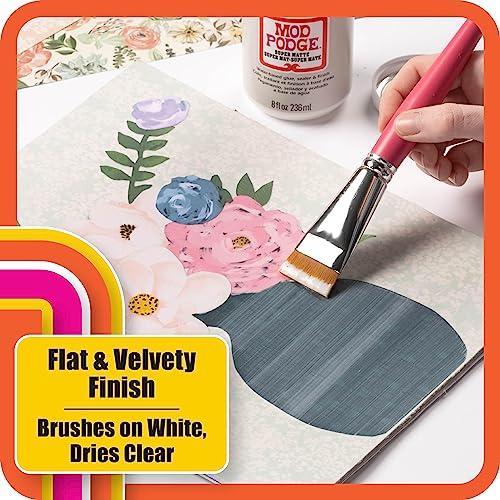 Image of Mod Podge Super Matte, Premium All-in-One Glue, Sealer, and Finish, 8 fl oz, CS27596, 8 oz (236 ml) (Pack of 12)