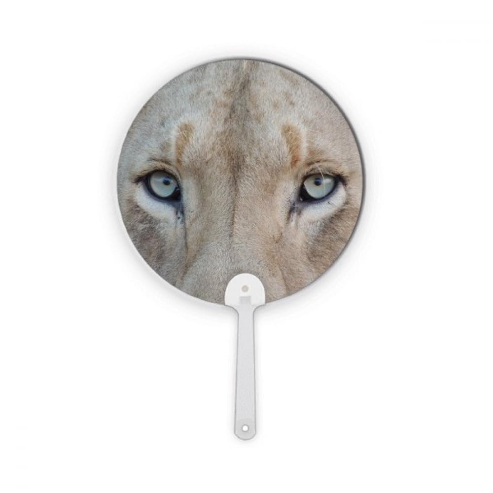 Décoration d'éventail portable no/no m plastique rond motif lion blanc
