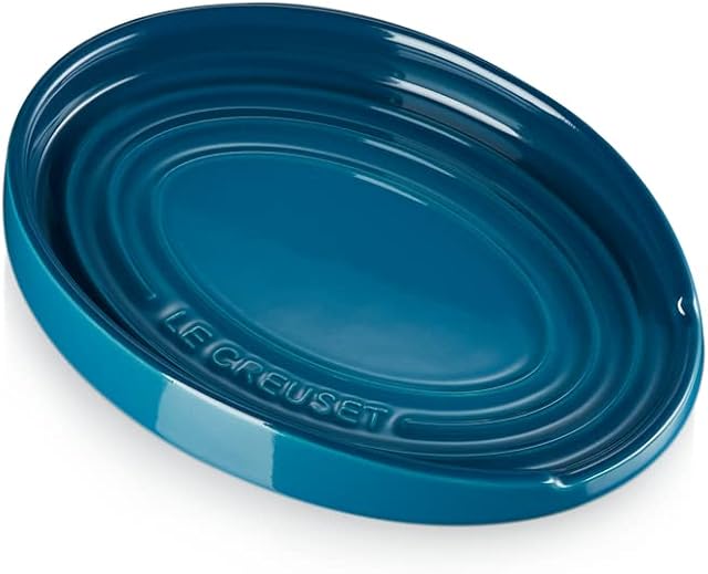 Owalna, kamionkowa podstawka pod łyżkę Le Creuset, Deep Teal