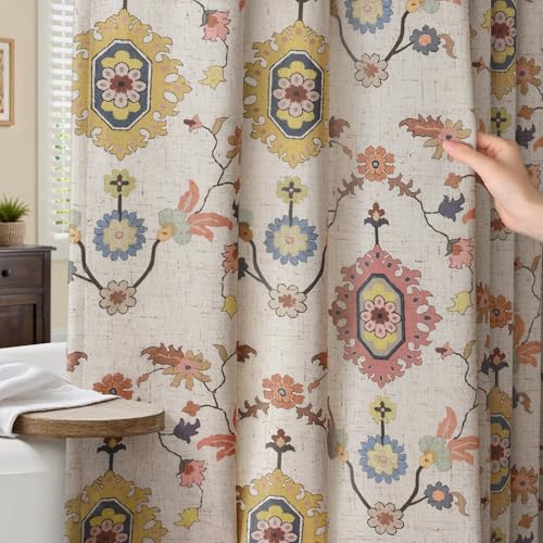 NDDYCU Boho Vintage Shower Curtain, Aesthetic Bohemian Patterned Shower Curtains