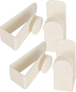 Over Door Hooks, Reusable Hooks for Hanging 4 Pack Door Hangers Hooks Thickened Door Hanger Free Perforated Shelf Bed Barb Object Hanging Tool for Living Room, Bedroom White