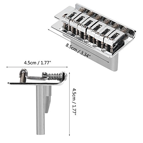 Liga de zinco 6 cordas ponte tremolo guitarra elétrica com barra de peças de reparo para stratocaste