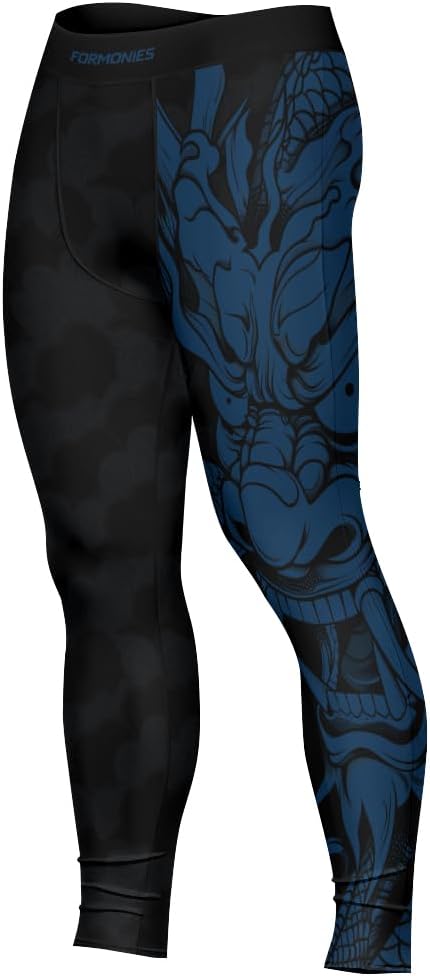 FORMONIES Samurai Men’s MMA Spats – Compression Grappling Pants for BJJ No-Gi Jiu Jitsu & Combat Training