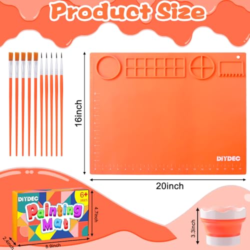 Tapis en silicone orange DIYDEC ultra résistant et facile à nettoyer - 4