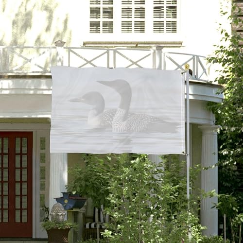 Drapeau d'oiseaux huards grand format double face - Bannière décorative de porche et cour - 4