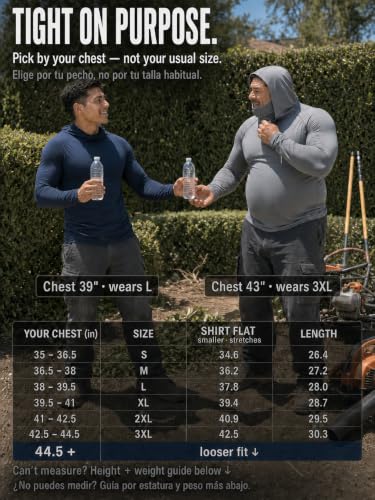Image of 3 Pack Mens Sun Protection Fishing Hoodie with Face Mask UPF 50+ Long Sleeve Compression Work Shirt Quick Dry