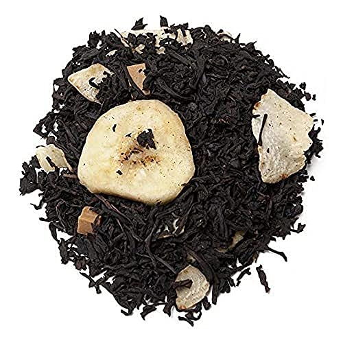 Aromas de Té - Té Negro Sonrisa Africana - Formato de 100 g - Fuente Natural de Energía - Efecto Depurativo - Elaborado con Plátano, Coco y Caramelo - Sabor Dulce y Afrutado- Sin Gluten