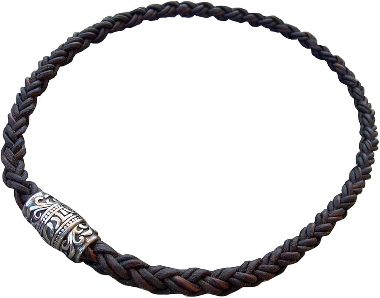 Amazon.com: Urban Survival Gear USA Thick Braided Leather Necklace
