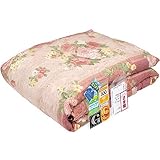 安眠工場 肌掛け 羽毛布団 シングル 150×210cm ホワイトダウン80% 羽毛量300g 日本羽毛製品協同組合3つ星ニューゴールドラベル認定 CH959柄 ピンク色 防ダニ加工 抗菌防臭 軽量生地 立体キルト ダウンケット 日本製 洗濯可能