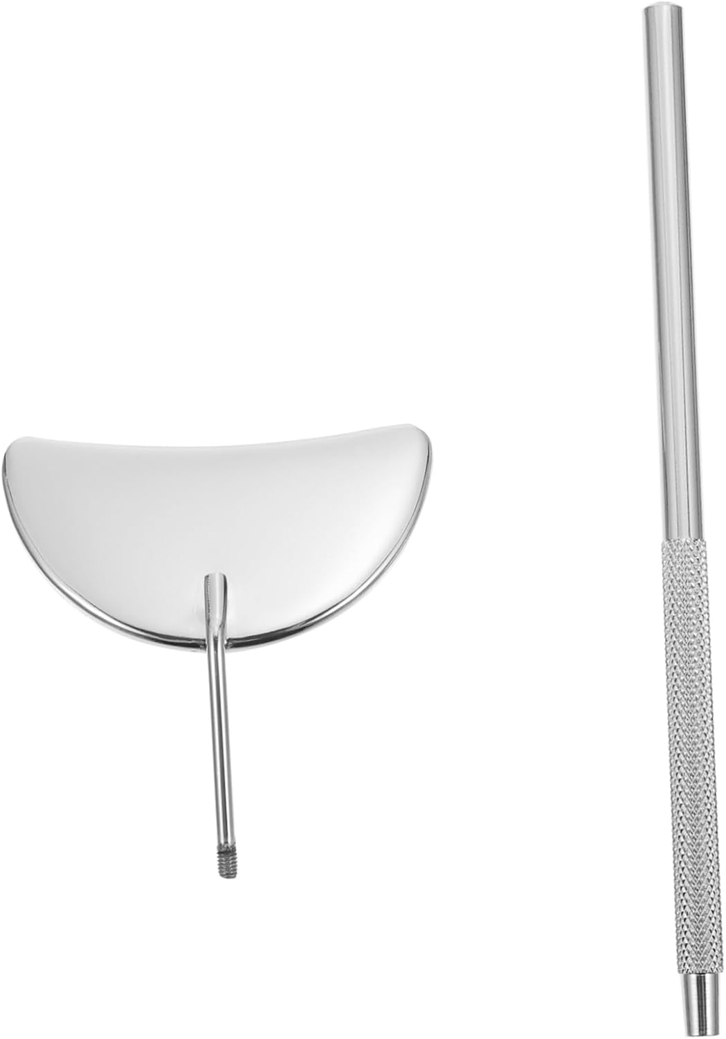 Crescent Eyelash Inspection Mirror, Detachable Glass Makeup Tool