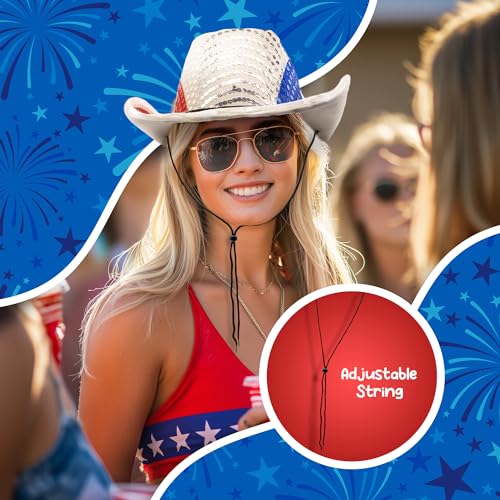 Fun Central TY15118719 Led Light-Up Cowboy Hat In Red thumb #3
