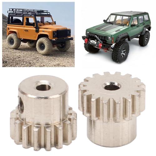 2-teiliger RC-Motorgetriebesatz M0.6 16T Geräuscharme Stahlritzel für 1/12 1/16 RC-Auto mit Präzision für Verbesserte Leistung