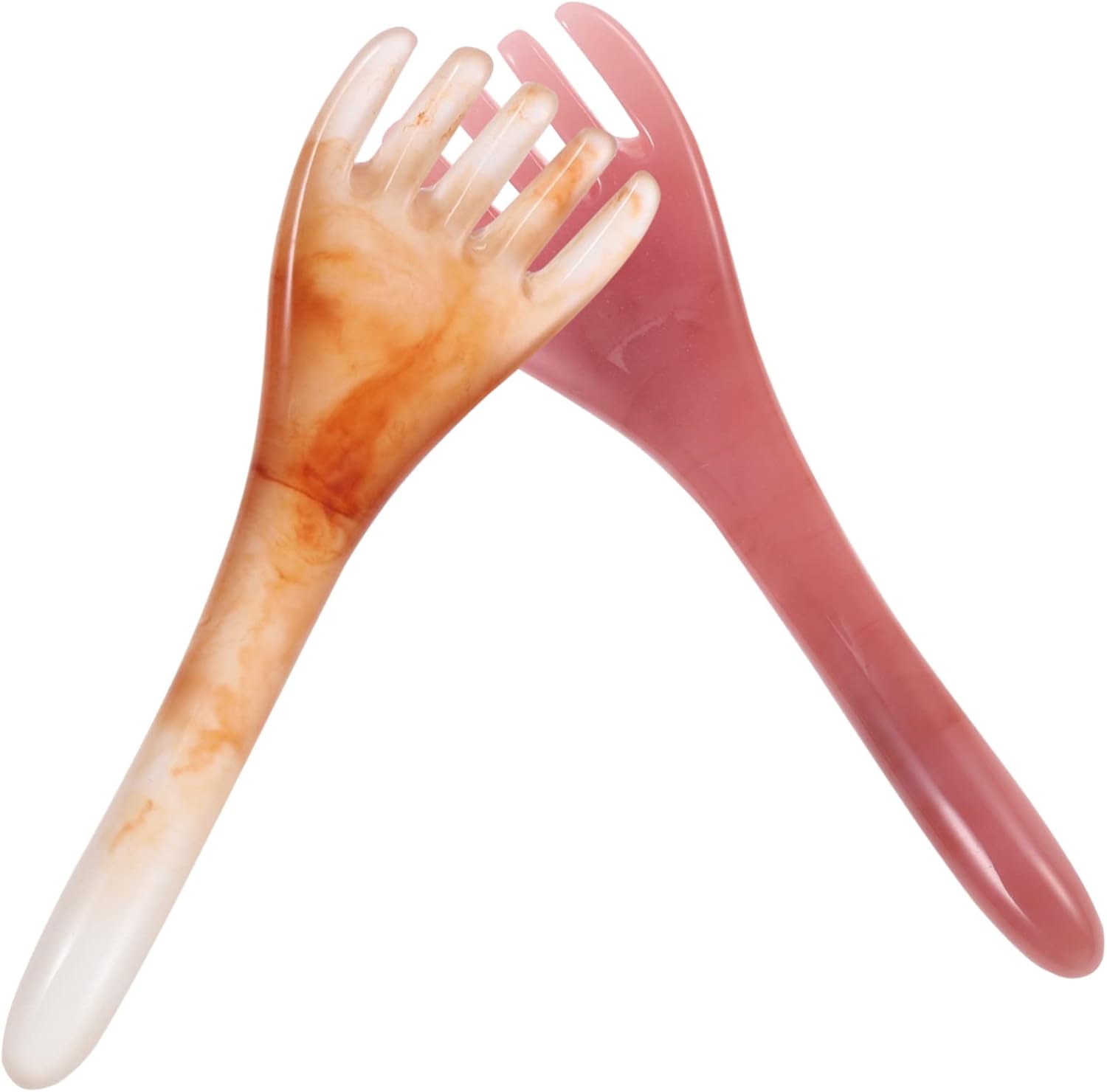 2Pcs Resin Scalp Massage Comb Smooth Five Claw Head Massager Tool for Acupoint Relaxation and Hair Care Handheld Design for Thick Long Hair Suitable for Wet Dry Use