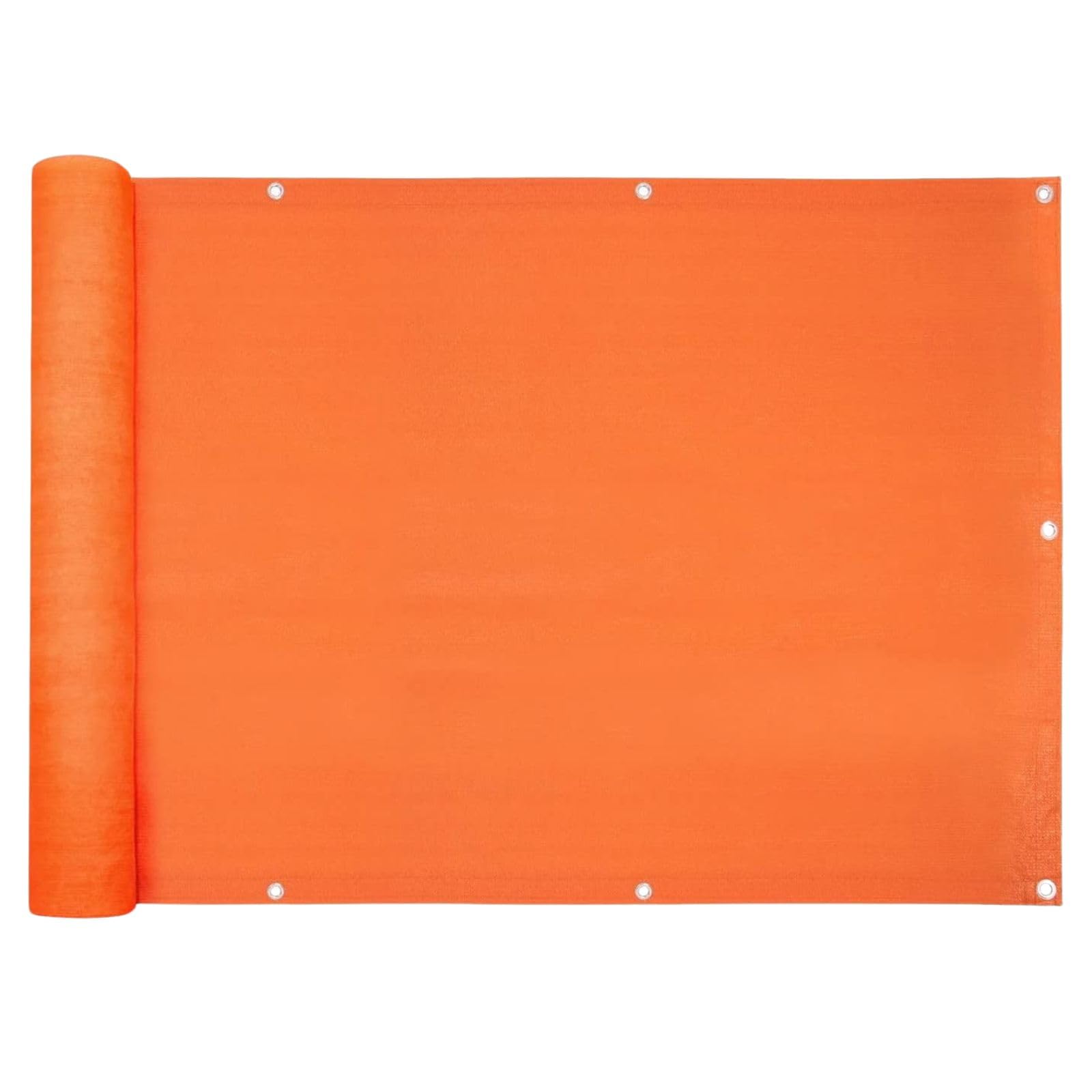 Casa Pura Brise-vue pour balcon Protection UV 90 x 500 cm Tissu polyéthylène haute densité résistant intempéries Orange