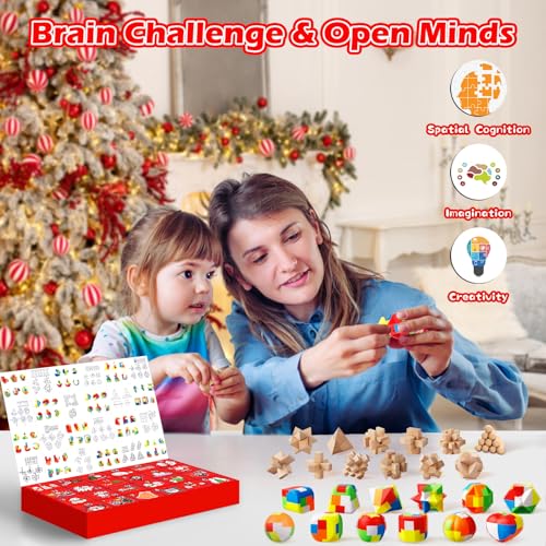 Calendrier-de-lAvent-2024-Casse-Tete-24-jours-de-Noel-avec-Casse-Tetes-en-Plastiques-et-en-Bois-Puzzles-3D-Tests-de-QI-et-Jeux-de-Demelage-pour-Enfants-Filles-Garcons-Adolescents-et-Homme Calendrier de l'Avent 2024 Casse-Tête - 24 jours de Noël avec Casse-Têtes en Plastiques et en Bois, Puzzles 3D, Tests de QI et Jeux de Démêlage pour Enfants, Filles, Garçons, Adolescents et Homme – Image 5